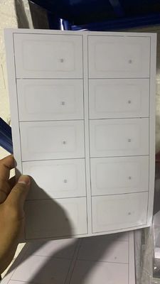 PVC RFID Card Inlay / Prelam Sheet With ID TK4168/IC F08 Chip Untuk Produksi Kartu RFID Cerdas