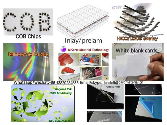 Lembar cetak kartu PVC daur ulang 0,3 mm Lembar cetak digital PVC Card Material Plastik