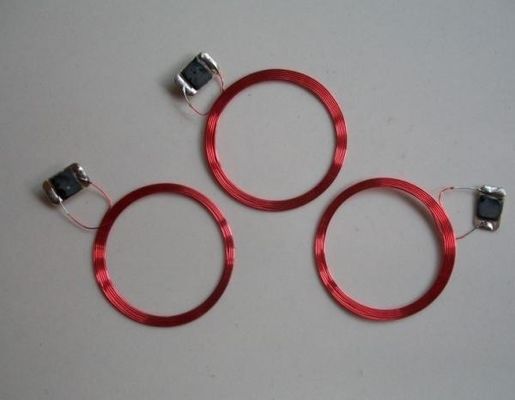 0.1mm Diameter Merah Atau Perak RFID Inlay Kartu Self-Adective Antenna Kawat Tembaga MACW-1