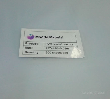 0.04-0.1mm tebal A3 atau disesuaikan PVC Lapisan overlay MCO-W Titik tinggi dan kekuatan tarik
