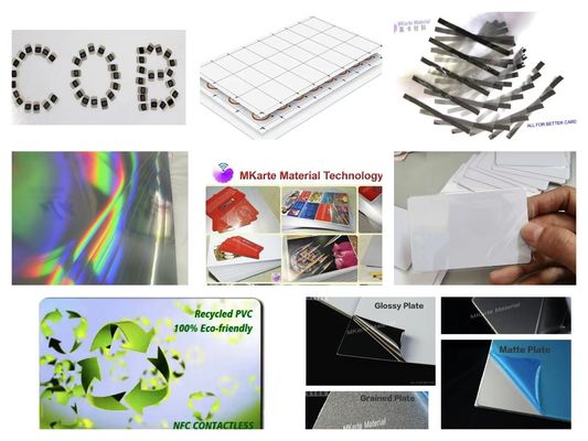 0.08mm PVC Coated Overlay Vicat Softening Point C ≥ 76±2 Film Hologram untuk Produk Kartu