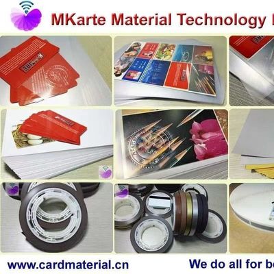 110-150C Laminasi Suhu Hico 0,06mm Magnetic Strip Coated Overlay Untuk Kartu Magnetik