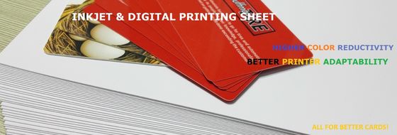 Resistensi Penuaan Superior Lembar PVC yang dapat dicetak Lapisan tinta digital di satu sisi dan Lapisan lem laminasi di sisi lain