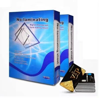 Lembaran tahan lama non-laminasi dengan ketahanan panas 130°C - 160°C untuk pencetakan laser dan inkjet dalam warna putih dan transparan dan ukuran A4, A3, A3+