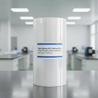 Slow Decline PVC Overlay Film untuk Offset Printable Sheet Lamination dengan Ketebalan 0.04-0.10mm