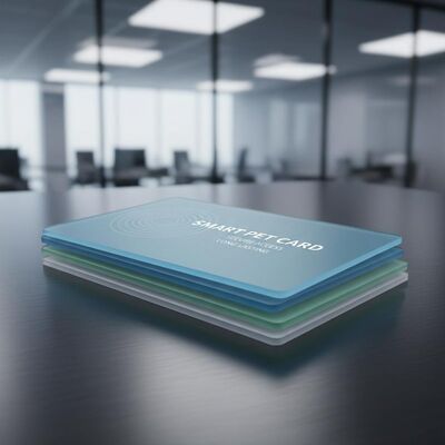 Bahan kartu PET pintar tanpa kontak yang dapat disesuaikan dengan daya tahan lama untuk manajemen akses yang aman