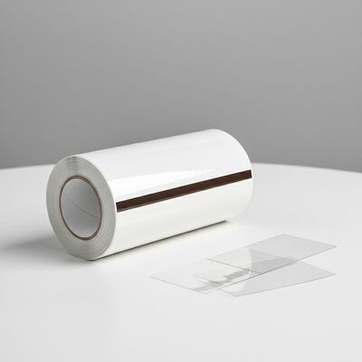 0.04-0.10mm Ketebalan Transparent Magnetic Strip Coated Overlay with Glue Coating untuk kartu HICO/LOCO