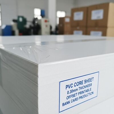 0.30mm Ketebalan Offset Printable PVC Core Sheet untuk Produksi Kartu Bank