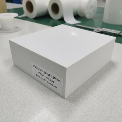 0.30mm Ketebalan Offset Printable PVC Core Sheet untuk Produksi Kartu Bank