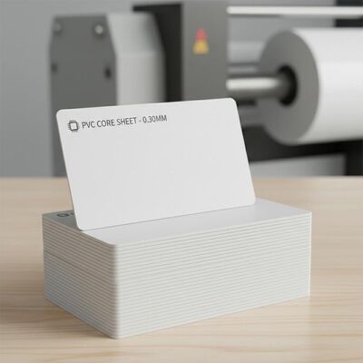 0.30mm Ketebalan Offset Printable PVC Core Sheet untuk Produksi Kartu Bank