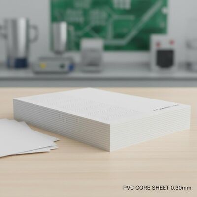 0.30mm Ketebalan Offset Printable PVC Core Sheet untuk Produksi Kartu Bank