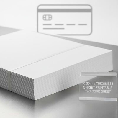 0.30mm Ketebalan Offset Printable PVC Core Sheet untuk Produksi Kartu Bank