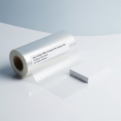Film Pelapis PVC Tahan Gores dengan Offset Penurunan Lambat, Ketebalan 0,04-0,10mm untuk Laminasi Kartu