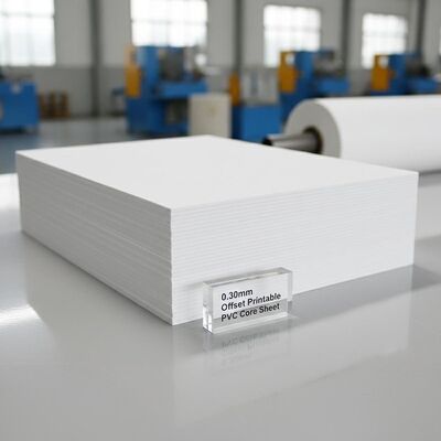 0.30mm Ketebalan Offset Printable PVC Core Sheet untuk Produksi Kartu Bank