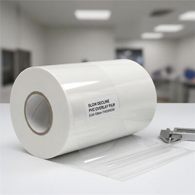 Film Pelapis PVC Tahan Gores dengan Offset Penurunan Lambat, Ketebalan 0,04-0,10mm untuk Laminasi Kartu