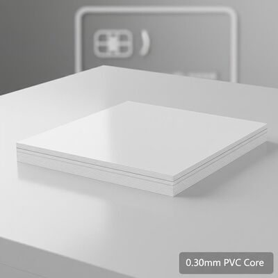 0.30mm Ketebalan Offset Printable PVC Core Sheet untuk Produksi Kartu Bank