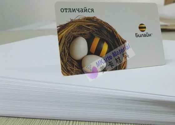 Dual Side Inkjet Cetak Pvc Lembar Adhesi Tinta Yang Sangat Baik Untuk Kartu Cerdas Plastik