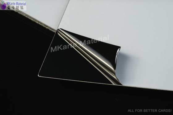 0.6mm / 0.8mm Tebal Bahan Kartu PVC Pelat Baja Tahan Karat Ultra Glossy yang digunakan untuk laminasi kartu PVC