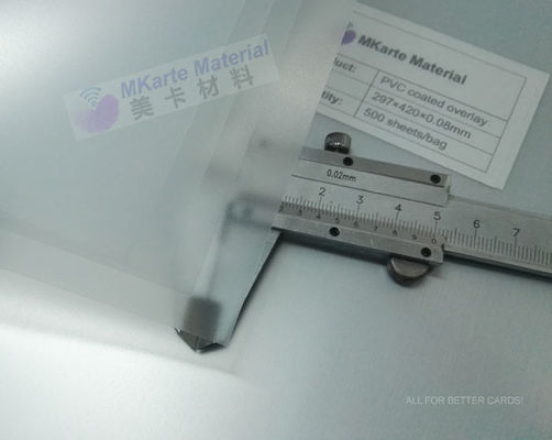 tingkat adhesi yang kuat PVC Coated Overlay dalam lembaran atau gulungan (ketebalan 0,06-1.0mm) MCO-W