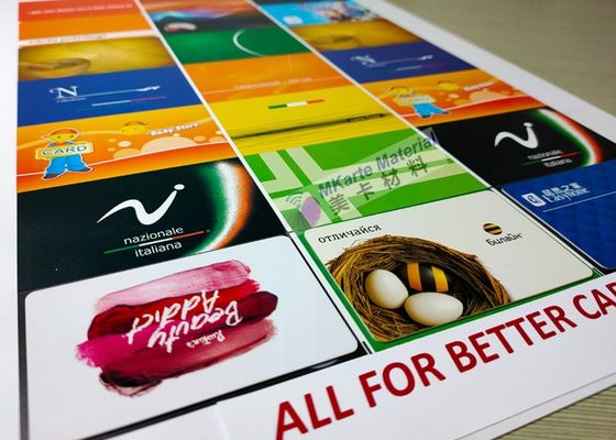 Lembar Inti Cetak Offset PVC Seri MOP Dengan Kekuatan Mengupas Yang Kuat
