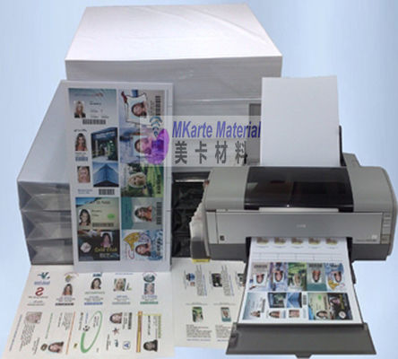 Ketebalan 0.15mm-0.33mm Inkjet Cetak PVC Lembar Pembalikan Warna Sempurna