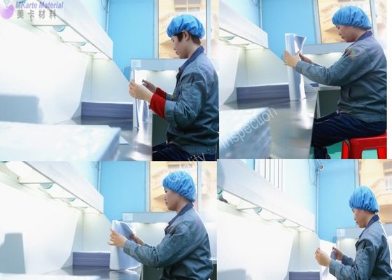 Film Pelapis PVC Tahan Gores dengan Offset Penurunan Lambat, Ketebalan 0,04-0,10mm untuk Laminasi Kartu