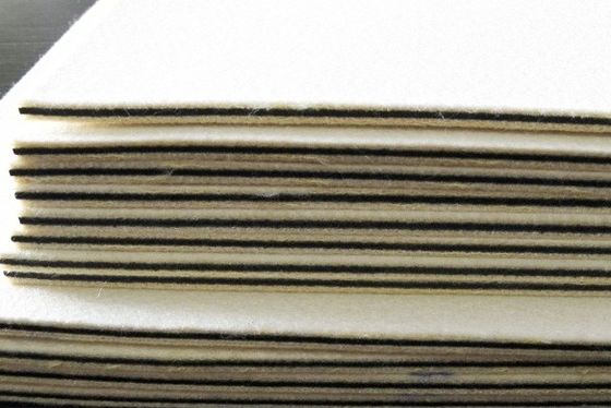 Woolen Felt Cushion Laminated Pad 80 N / Mm Adhesi Untuk Proses Hot Press