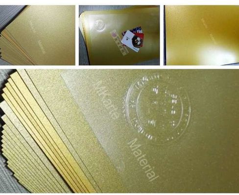 Warna Emas Digital Printing PVC Sheet Untuk Laminasi Kartu Plastik