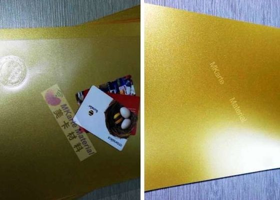 Warna Emas Digital Printing PVC Sheet Untuk Laminasi Kartu Plastik