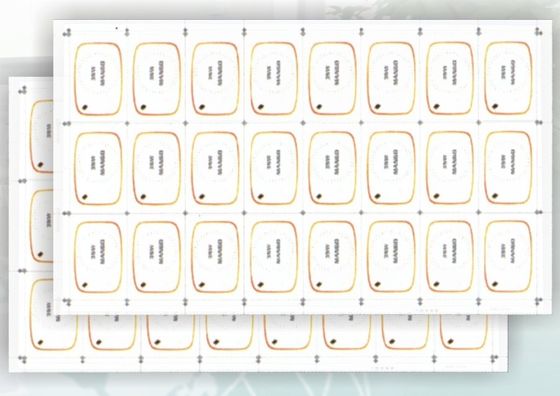 Plastik Anti Aging Inlay menggunakan PC Core Base Sheet Untuk Kartu INLAY Sheet