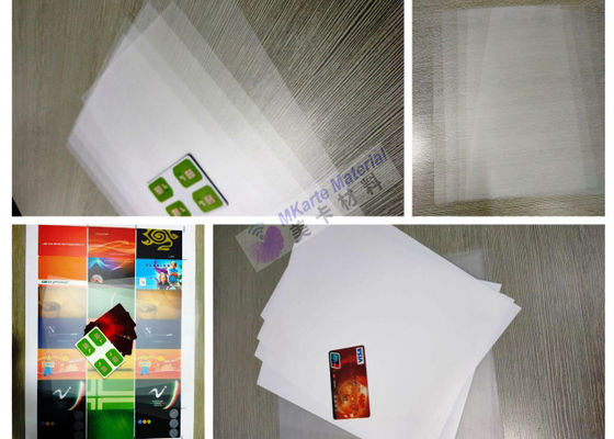 PETG Coated Overlay Clear Plastic PET / PETG Sheet Untuk kartu kredit