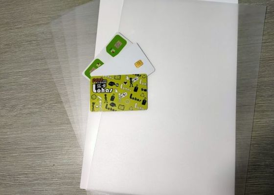 PETG Coated Overlay Clear Plastic PET / PETG Sheet Untuk kartu kredit