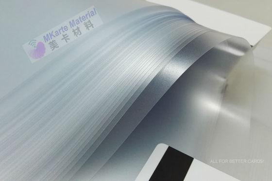 Adhesi Tinggi Pvc Overlay Film Tanpa Ubah Warna Untuk Kartu Laminating Smard