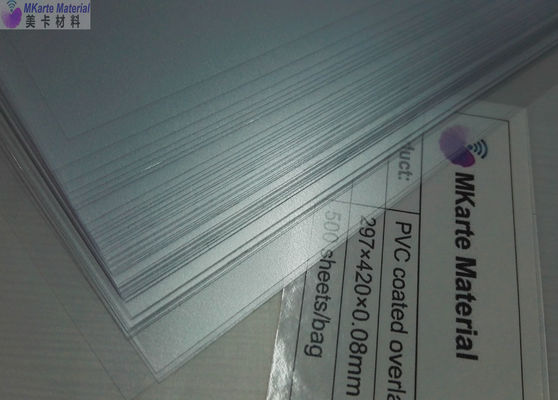 0.08mm Ukuran A3 Lapisan PVC Dilapisi Untuk Bahan Tubuh Kartu PVC