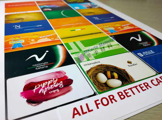 Lembaran Inti Plastik Cetak Offset 0.32mm Untuk Produksi Kartu