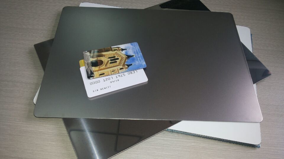High Glossy Mirror Finish Bahan Kartu Plastik Pelat Baja Stainless Laminating Untuk Laminasi