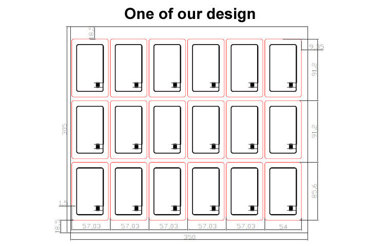 PVC RFID Card Inlay / Prelam Sheet With ID TK4168/IC F08 Chip Untuk Produksi Kartu RFID Cerdas