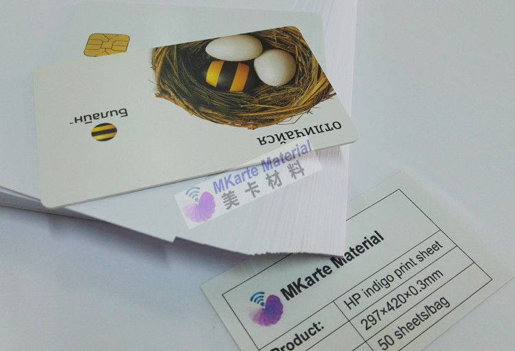 A4 A3 Ukuran 0.15-0.4mm Putih Warna PVC Kartu Printing Sheet Untuk Smart Card Printable