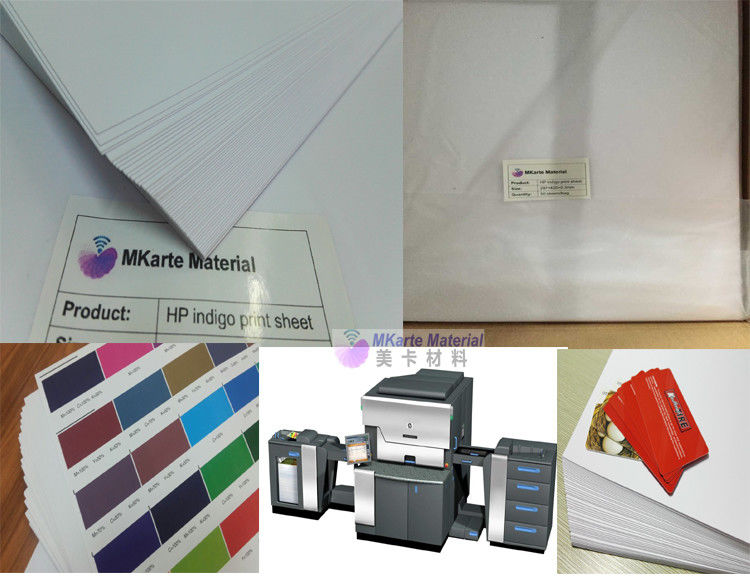 1.45±0.05g/Cm3 Densitas HP Indigo Digital Single-sided Printing PVC Sheet Untuk Solusi Kartu Plastik