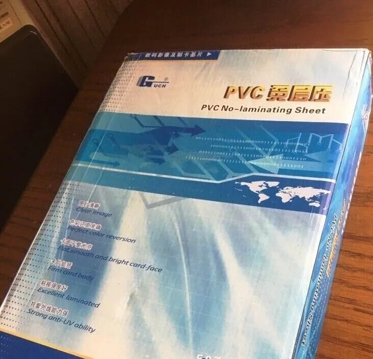 Daun PVC Inkjet tahan lama untuk laser dan proyek pencetakan inkjet untuk kartu identitas plastik