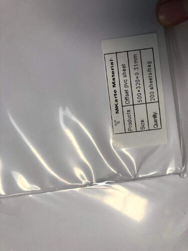 Ukuran Kustom 0.3mm Lembaran PVC Putih yang Dapat Dicetak Inkjet dengan Kekuatan Kupas Kuat untuk Produksi Kartu Pintar