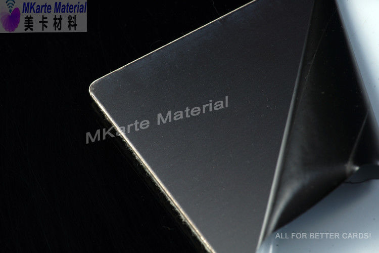 0.6mm / 0.8mm Tebal Bahan Kartu PVC Pelat Baja Tahan Karat Ultra Glossy yang digunakan untuk laminasi kartu PVC