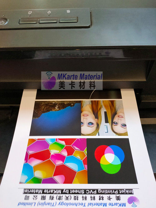 Ketebalan 0.15mm-0.33mm Inkjet Cetak PVC Lembar Pembalikan Warna Sempurna