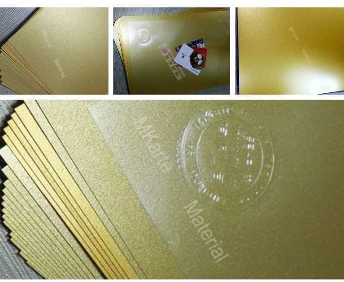 Warna Emas Digital Printing PVC Sheet Untuk Laminasi Kartu Plastik