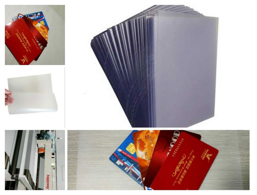 Adhesi Tinggi Pvc Overlay Film Tanpa Ubah Warna Untuk Kartu Laminating Smard