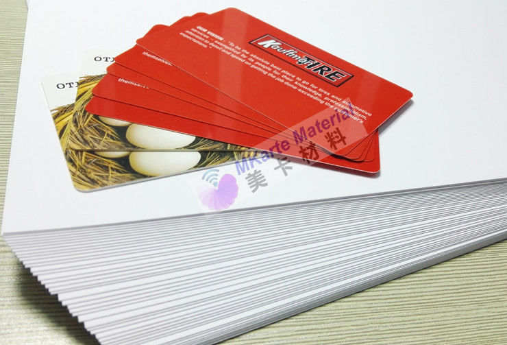 Cetak Digital Hp Indigo A4 Pvc Sheet Satu Sisi Untuk Produksi Kartu Pintar